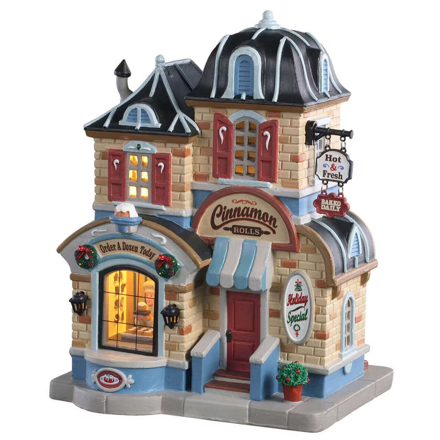 Lemax Caddington Village: Cinnamon Roll Shop sparkle-castle