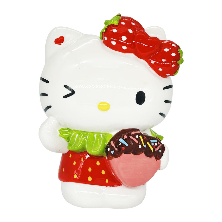 Blue Sky Clayworks: Winking Hello Kitty With Strawberry Bow Figurine sparkle-castle
