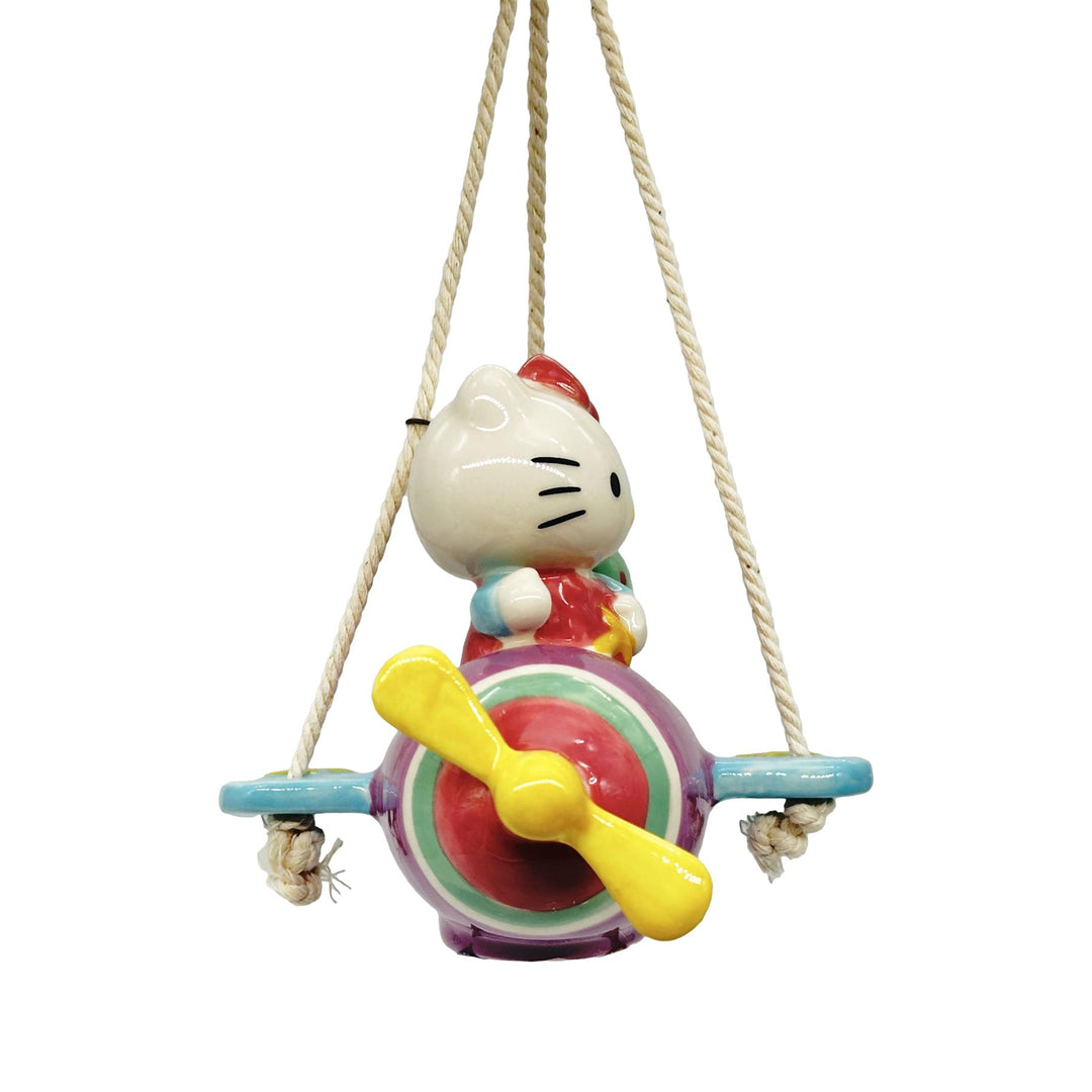 Blue Sky Clayworks: Hello Kitty and Keroppi Airplane Garden Swinger sparkle-castle