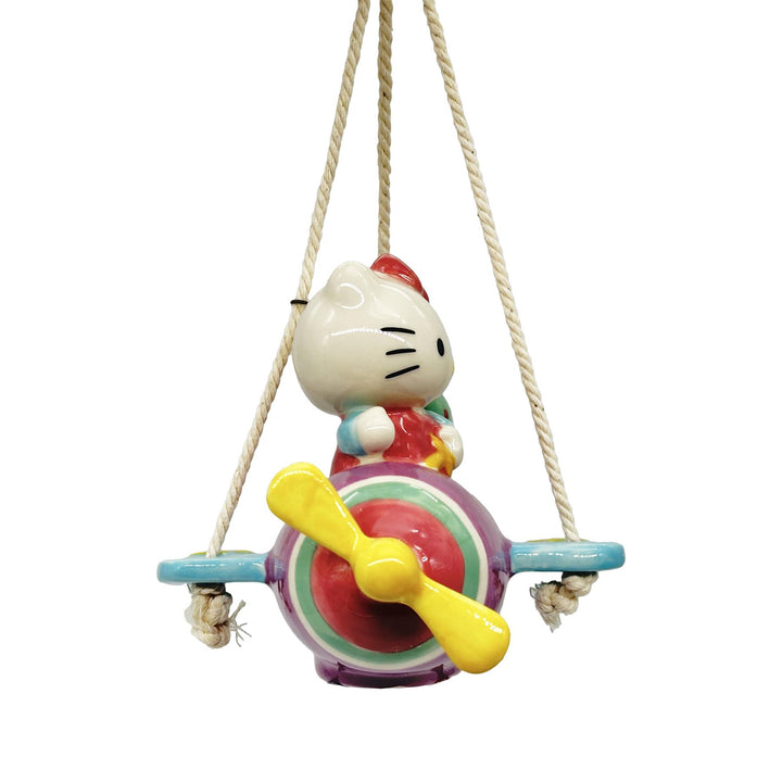 Blue Sky Clayworks: Hello Kitty and Keroppi Airplane Garden Swinger sparkle-castle
