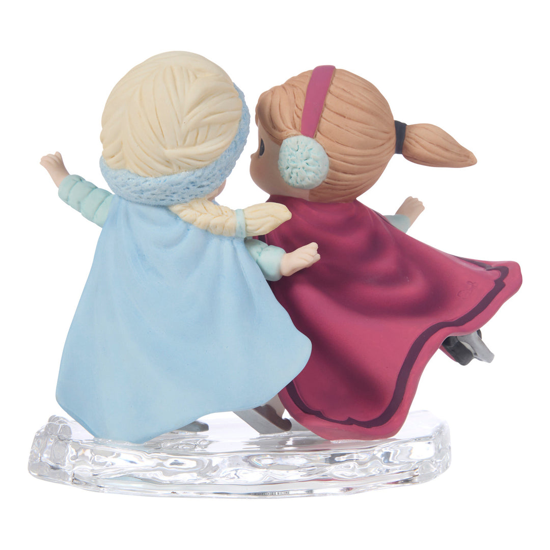 Precious Moments Disney Showcase: Anna and Elsa Ice Skating Figurine sparkle-castle