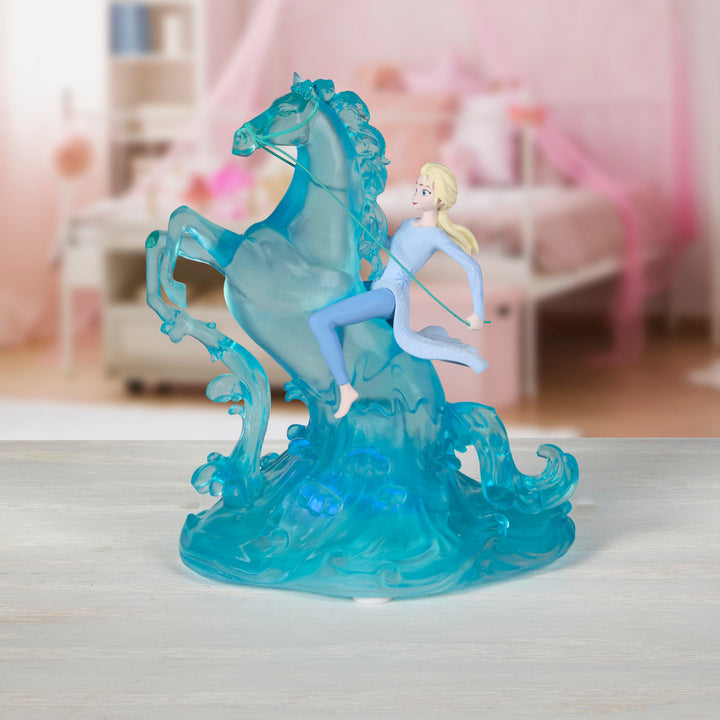 Precious Moments Disney Showcase: Elsa with LED Nokk Coming Out of Water Figurine sparkle-castle