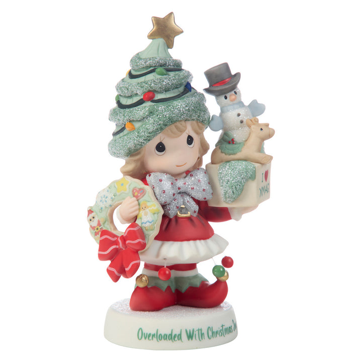 Precious Moments: Girl Decorating For Christmas Figurine sparkle-castle