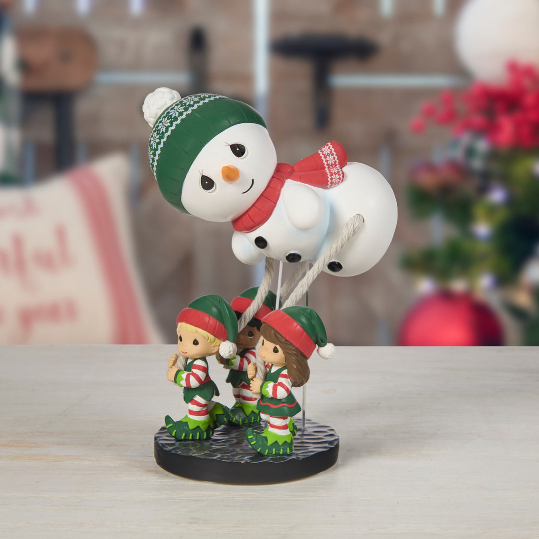 Precious Moments: Christmas Parade Snowman Balloon Figurine, 3rd in Series sparkle-castle