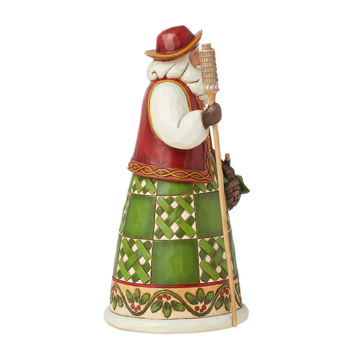 Jim Shore Heartwood Creek: Italian Santa Figurine sparkle-castle