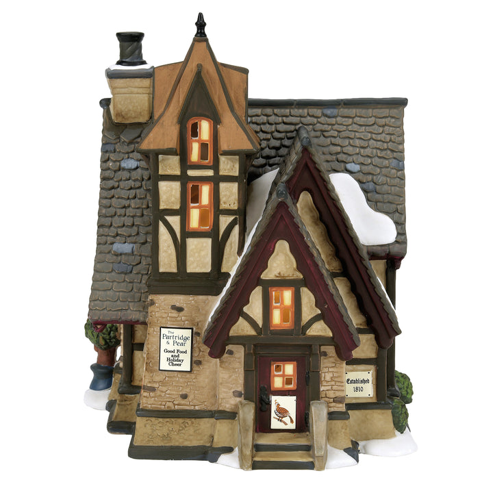 Department 56 Dickens Snow Village: The Partridge & Pear sparkle-castle