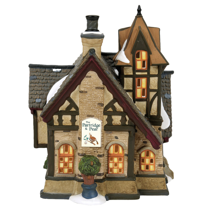 Department 56 Dickens Snow Village: The Partridge & Pear sparkle-castle
