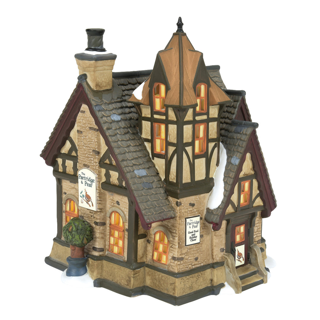 Department 56 Dickens Snow Village: The Partridge & Pear sparkle-castle