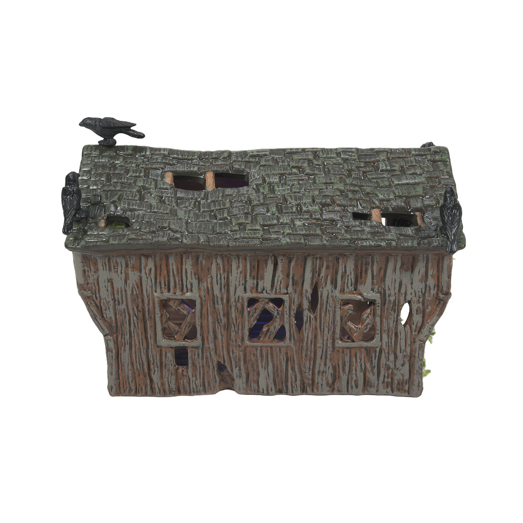 Department 56 Cross Product Halloween Village Accessory: Crow Creek Covered Bridge, Set of 3 sparkle-castle