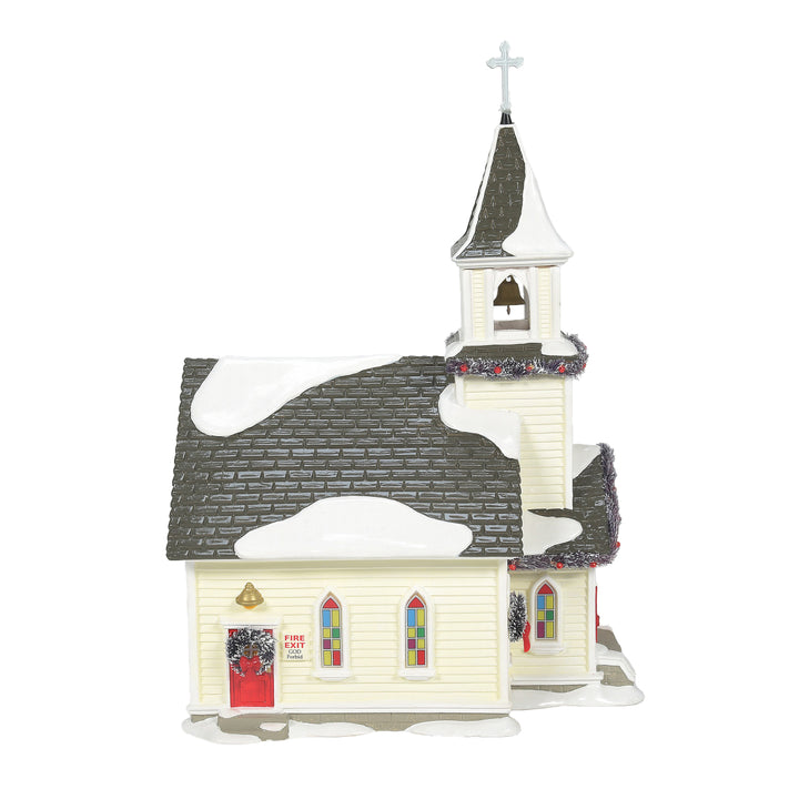 Department 56 Original Snow Village: Holy Family Church, Set of 2 sparkle-castle