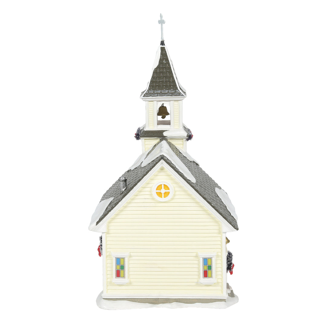 Department 56 Original Snow Village: Holy Family Church, Set of 2 sparkle-castle