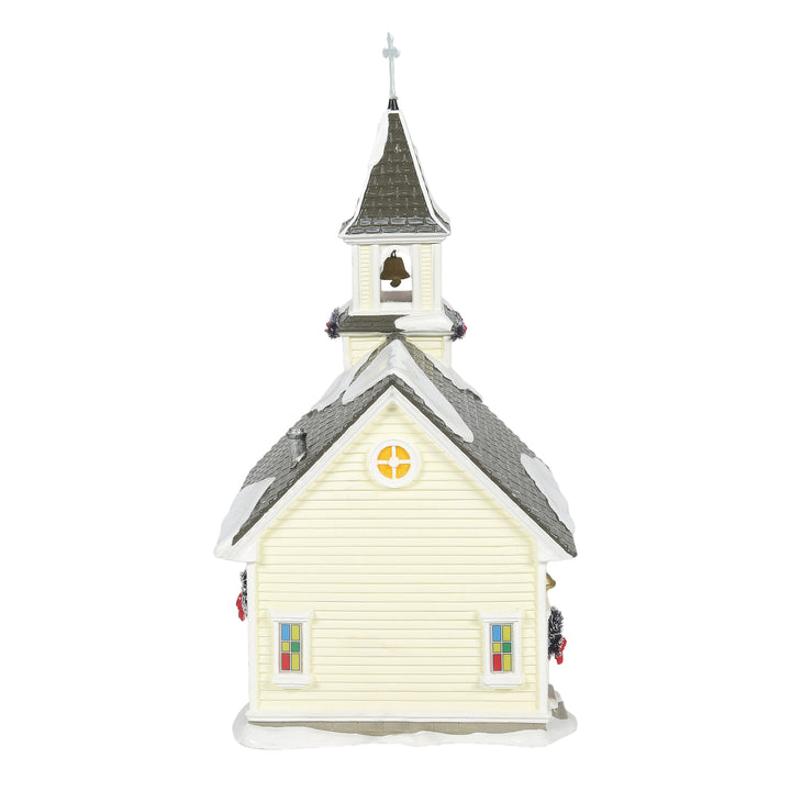 Department 56 Original Snow Village: Holy Family Church, Set of 2 sparkle-castle