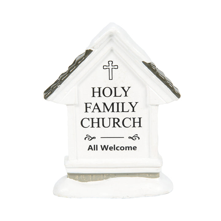 Department 56 Original Snow Village: Holy Family Church, Set of 2 sparkle-castle