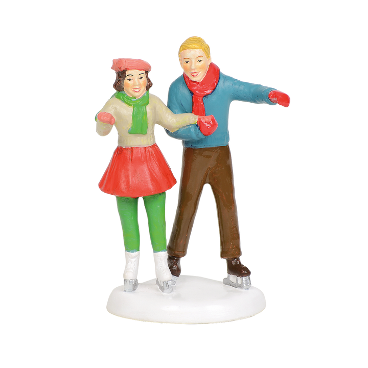 Department 56 Original Snow Village: Holiday Skating Party, Set of 3 sparkle-castle
