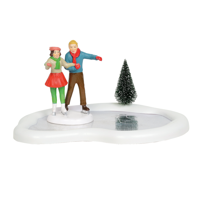 Department 56 Original Snow Village: Holiday Skating Party, Set of 3 sparkle-castle