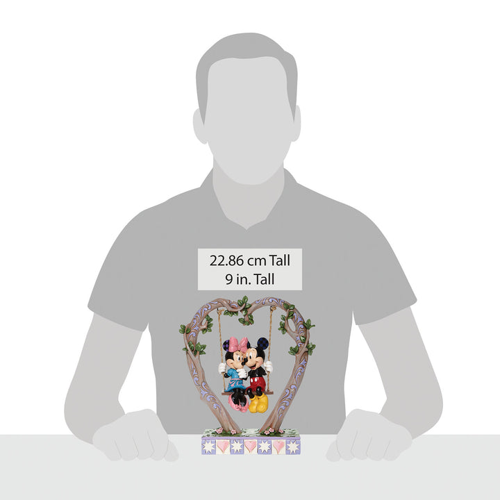 Jim Shore Disney Traditions: Mickey & Minnie on Swing Figurine sparkle-castle