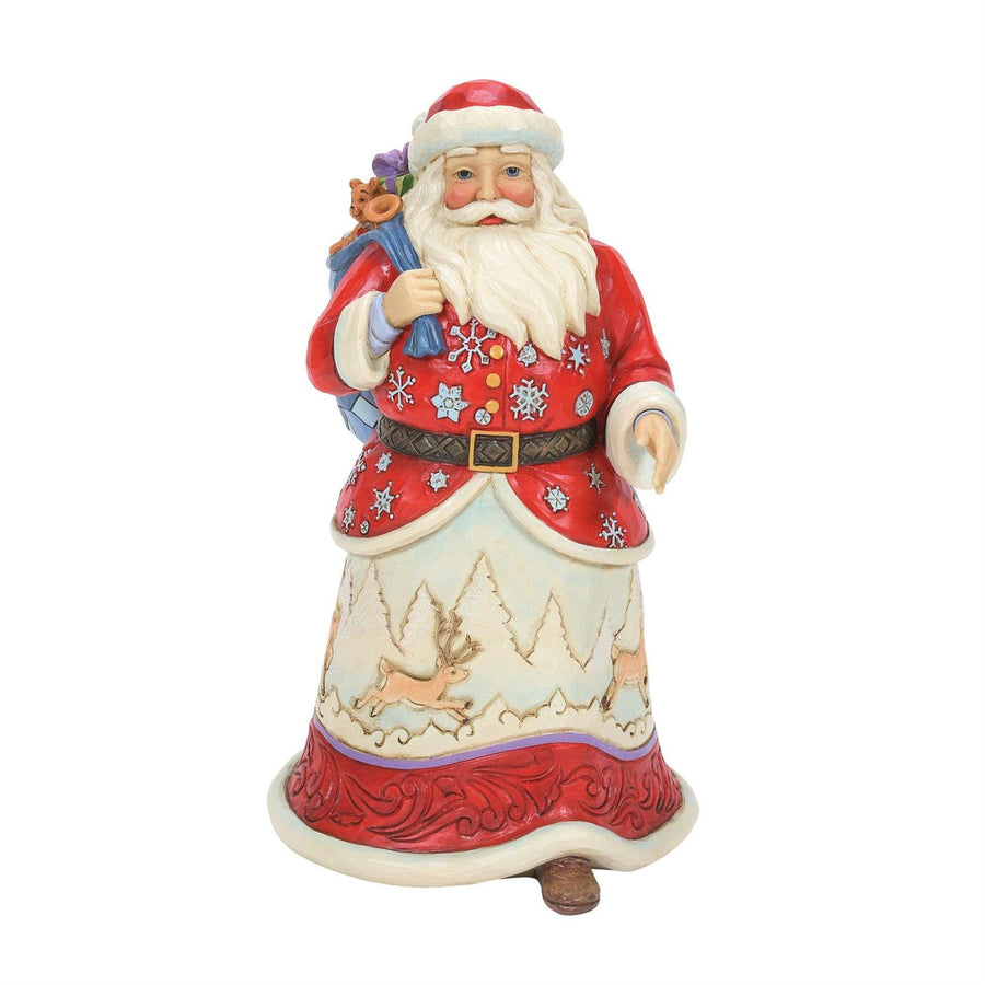 Jim Shore Heartwood Creek: Santa with Bag Over Shoulder Figurine sparkle-castle