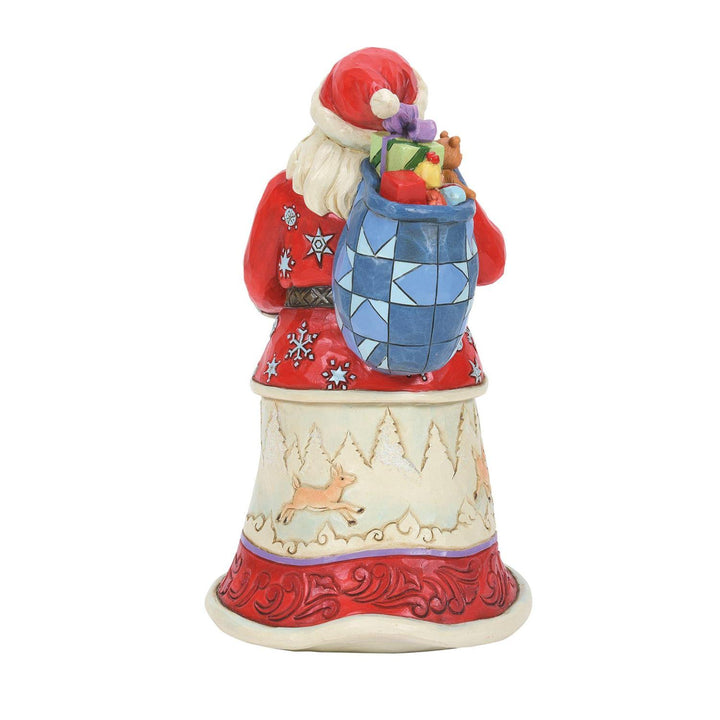 Jim Shore Heartwood Creek: Santa with Bag Over Shoulder Figurine sparkle-castle