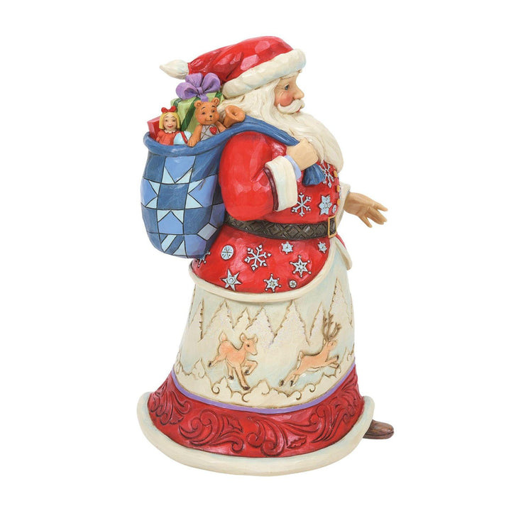 Jim Shore Heartwood Creek: Santa with Bag Over Shoulder Figurine sparkle-castle
