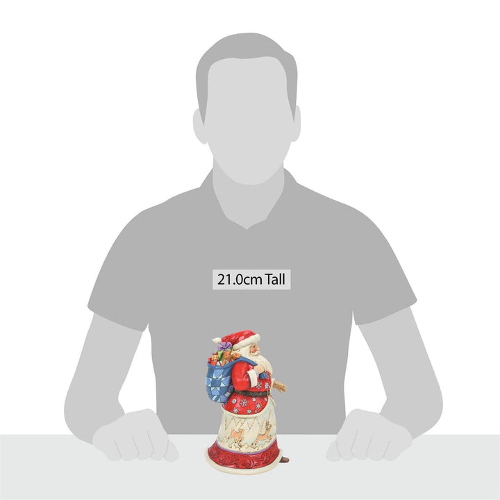 Jim Shore Heartwood Creek: Santa with Bag Over Shoulder Figurine sparkle-castle