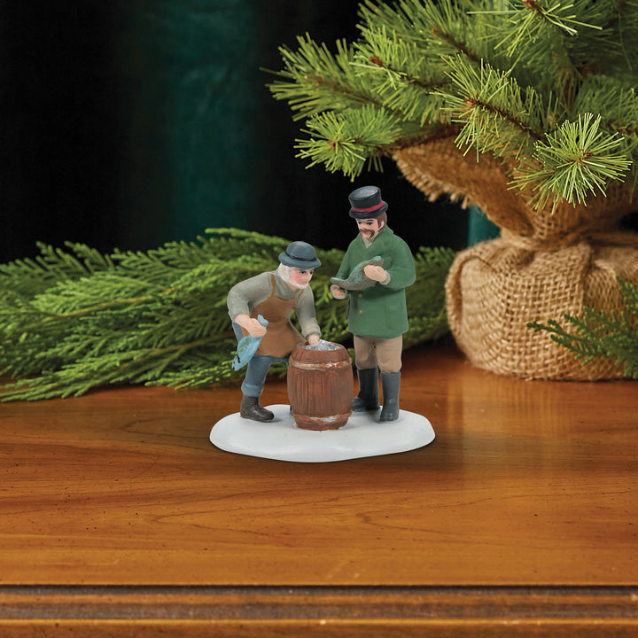 Department 56 Dickens Snow Village Accessory: Billingsgate's Finest Fish sparkle-castle
