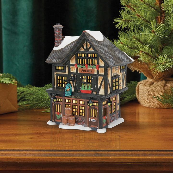 Department 56 Dickens Snow Village: Ye Olde Goat Pub sparkle-castle