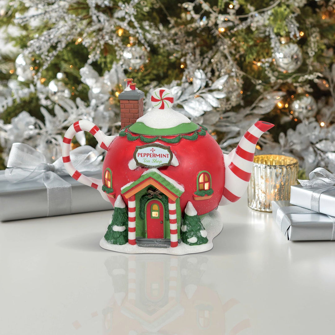 Department 56 North Pole Series: Peppermint Tea Shop sparkle-castle