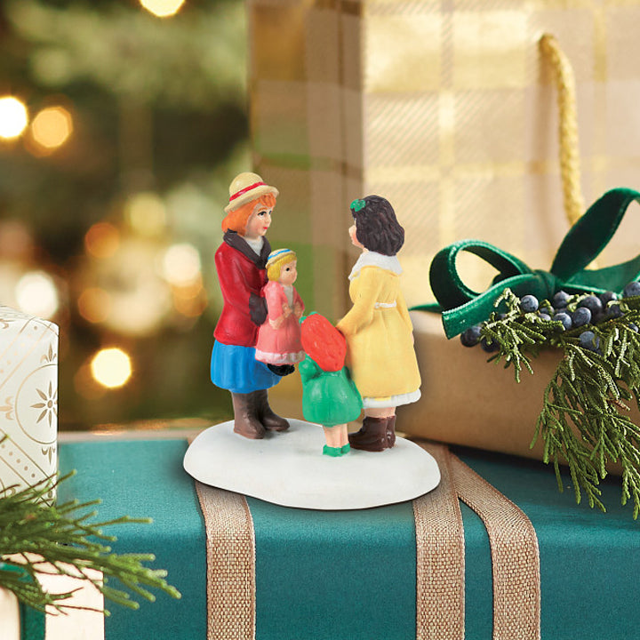 Department 56 Dickens Snow Village Accessory: Girls With Their Dolls sparkle-castle