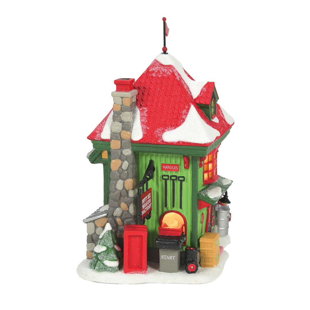 Department 56 North Pole Series: 56 Wagon Factory sparkle-castle