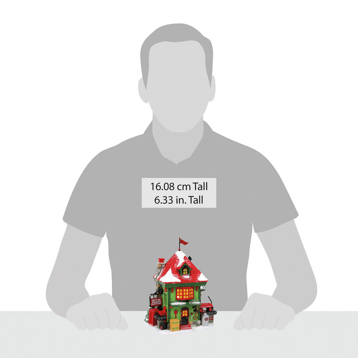 Department 56 North Pole Series: 56 Wagon Factory sparkle-castle