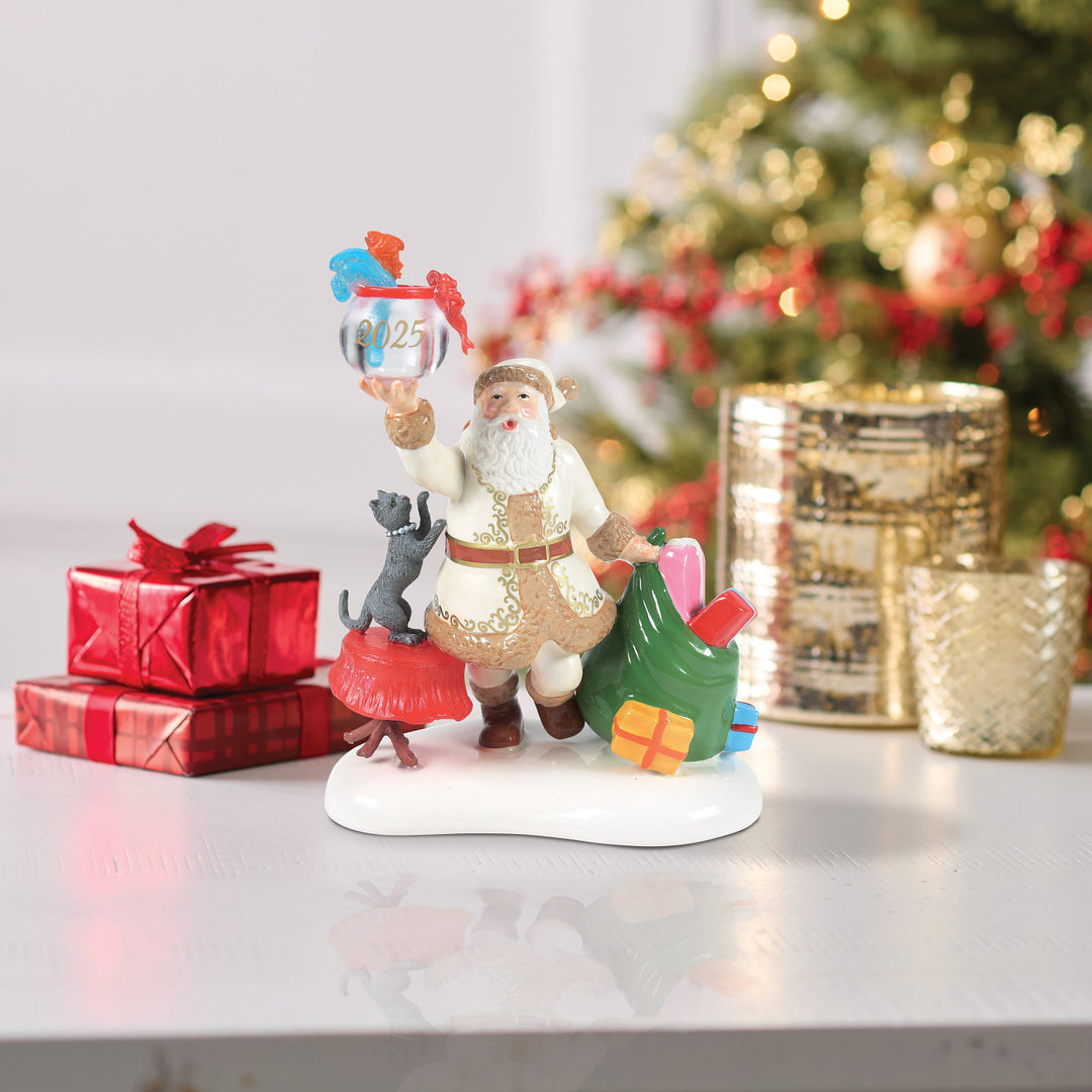 Department 56 Original Snow Village Accessory: Santa Comes To Town 2025 sparkle-castle