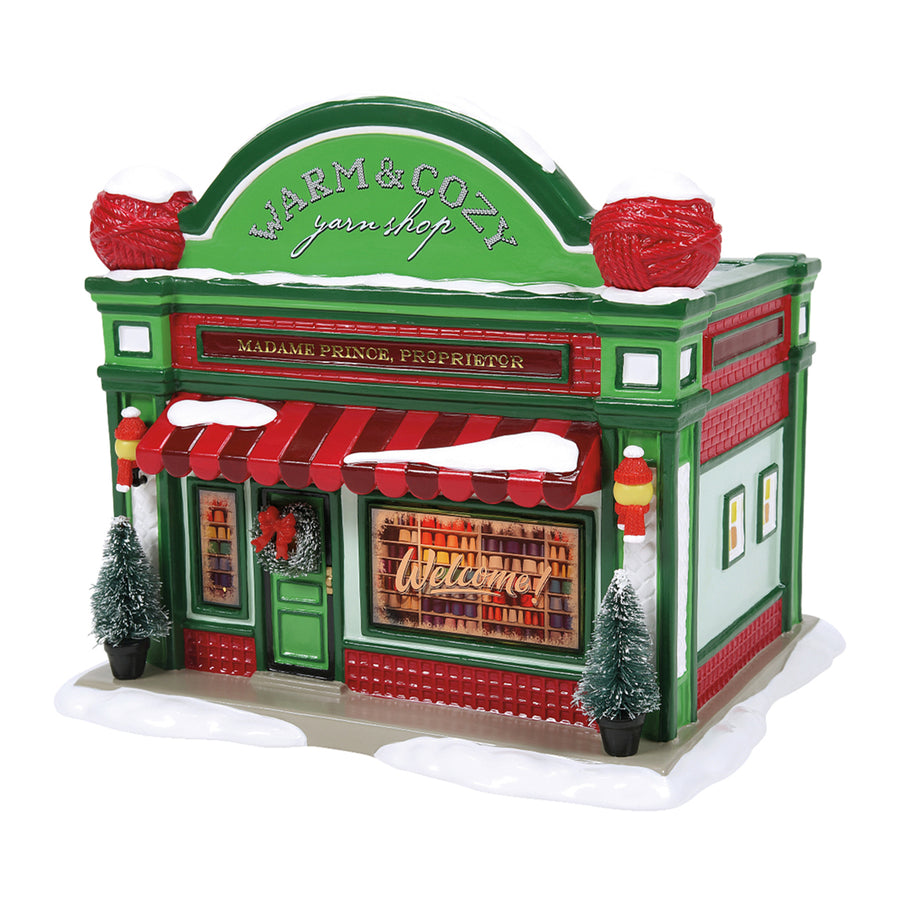 Department 56 Original Snow Village: Warm & Cozy Yarn Shop sparkle-castle