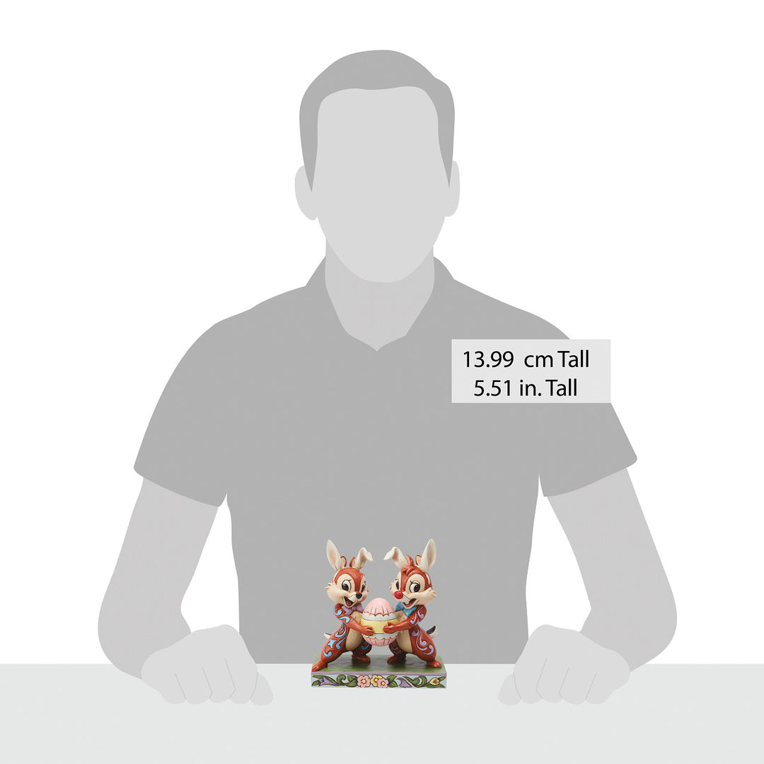 Jim Shore Disney Traditions: Chip 'N Dale Holding Easter Egg Figurine sparkle-castle