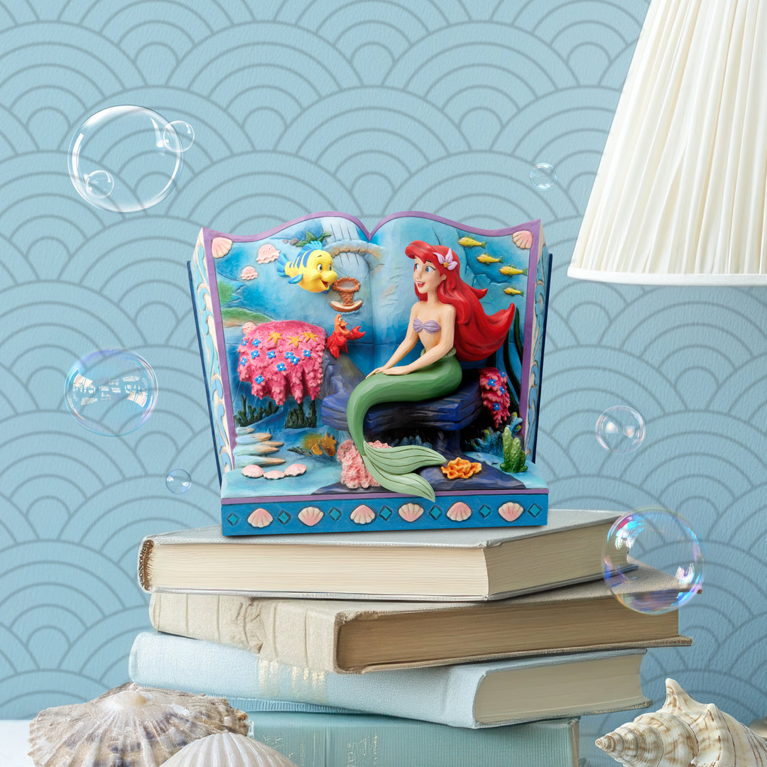 Jim Shore Disney Traditions: The Little Mermaid Storybook Figurine sparkle-castle