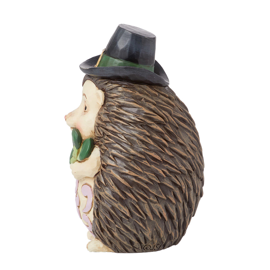 Jim Shore Heartwood Creek: Mini Irish Hedgehog In Top Hat Figurine sparkle-castle