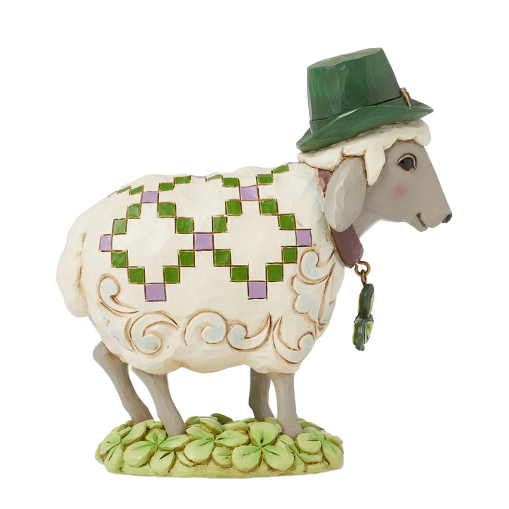 Jim Shore Heartwood Creek: Irish Sheep in Clover Patch Figurine sparkle-castle