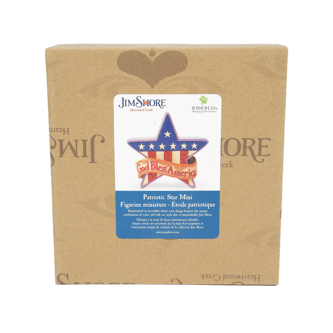 Jim Shore Heartwood Creek: Mini Patriotic Star Figurine sparkle-castle