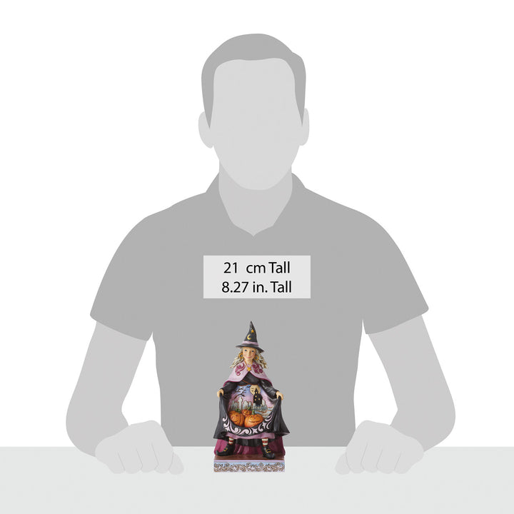 Jim Shore Heartwood Creek: Witch With Pumpkins In Skirt Figurine sparkle-castle
