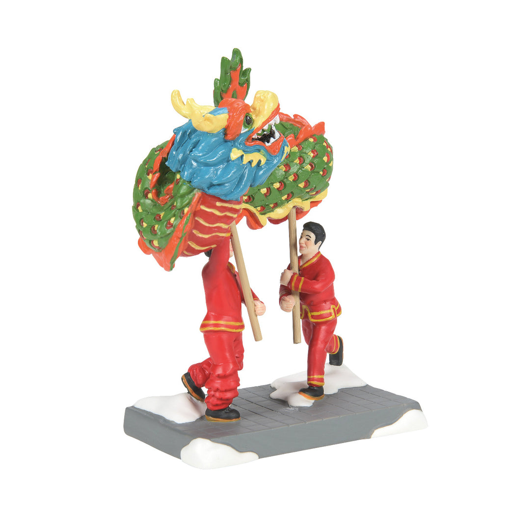 Department 56 Christmas in The City Village Accessory: Chinese Dragon Dance sparkle-castle