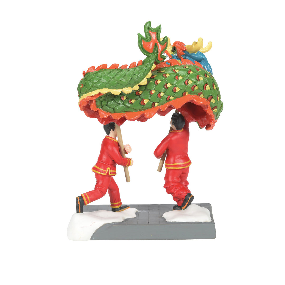 Department 56 Christmas in The City Village Accessory: Chinese Dragon Dance sparkle-castle