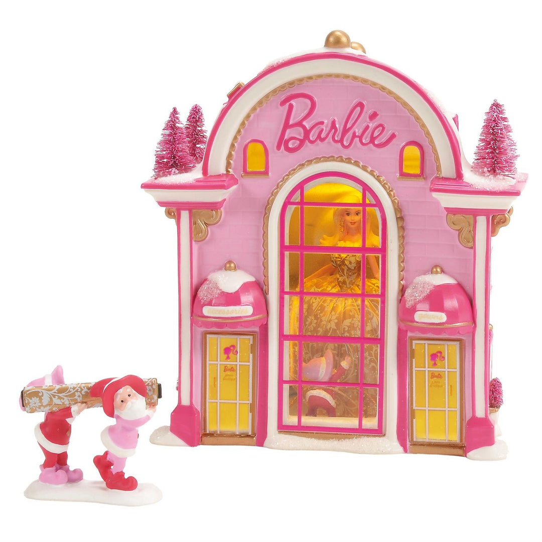 Department 56 North Pole Series: Barbie Gown Boutique, Set of 2 sparkle-castle