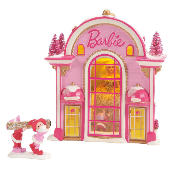 Department 56 North Pole Series: Barbie Gown Boutique, Set of 2 sparkle-castle