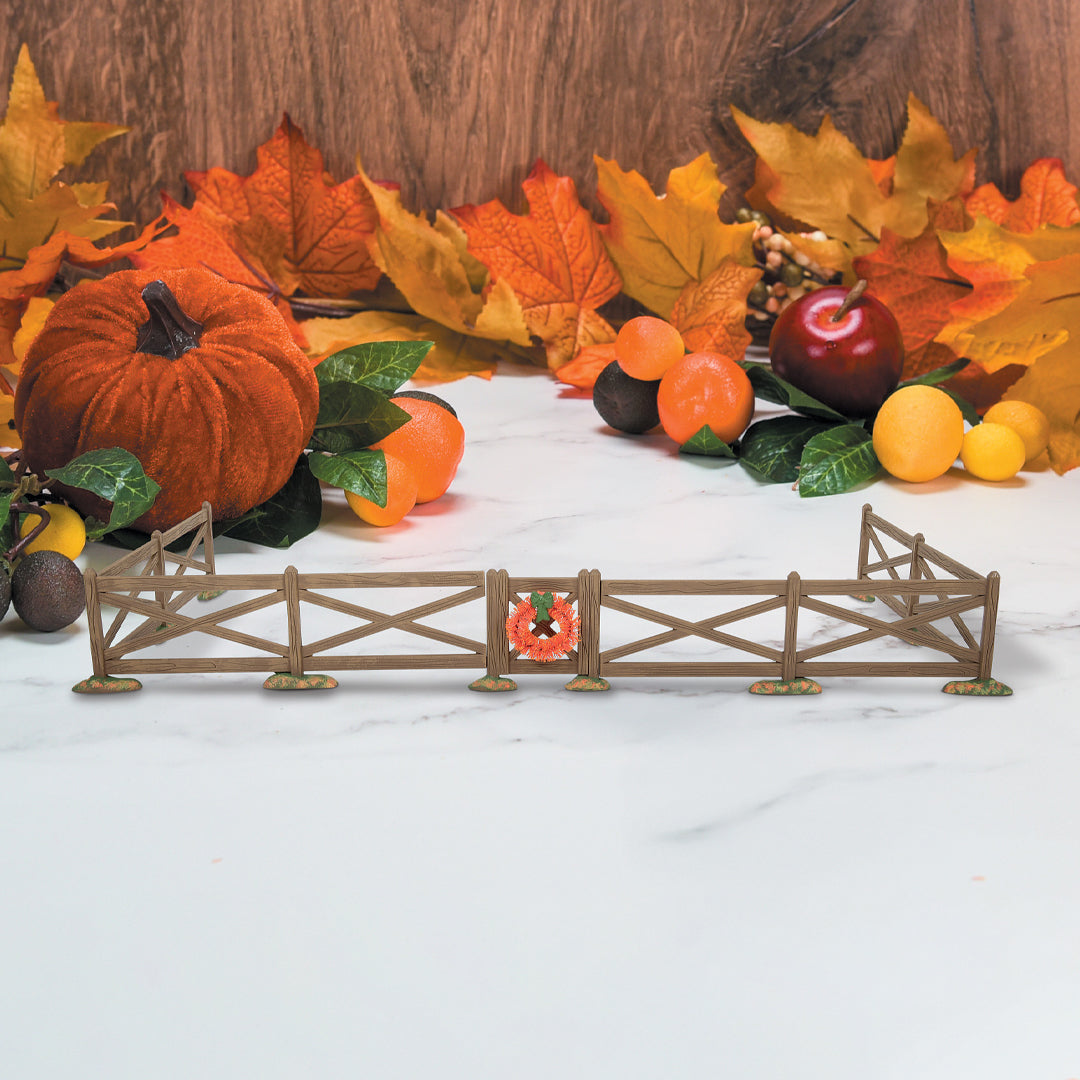 Department 56 Cross Product Halloween Village Accessory: Brown Crossbuck Fence, Set of 5 sparkle-castle