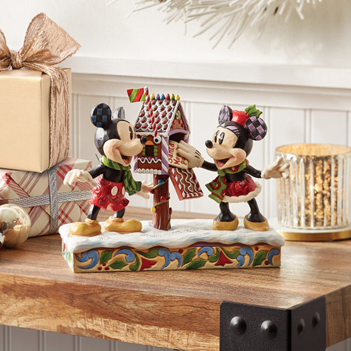 Jim Shore Disney Traditions: Mickey & Minnie Mailing Letters Figurine sparkle-castle
