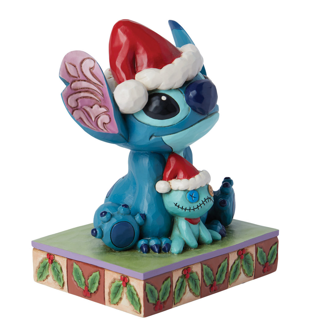 Jim Shore Disney Traditions: Santa Stitch & Scrump Figurine sparkle-castle