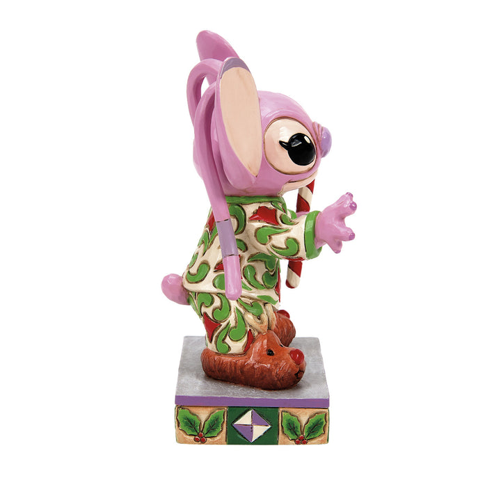 Jim Shore Disney Traditions: Angel In Christmas PJ's Personality Pose Figurine sparkle-castle