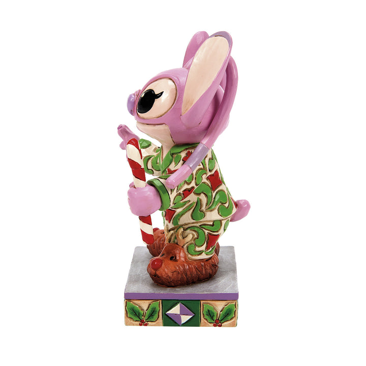 Jim Shore Disney Traditions: Angel In Christmas PJ's Personality Pose Figurine sparkle-castle