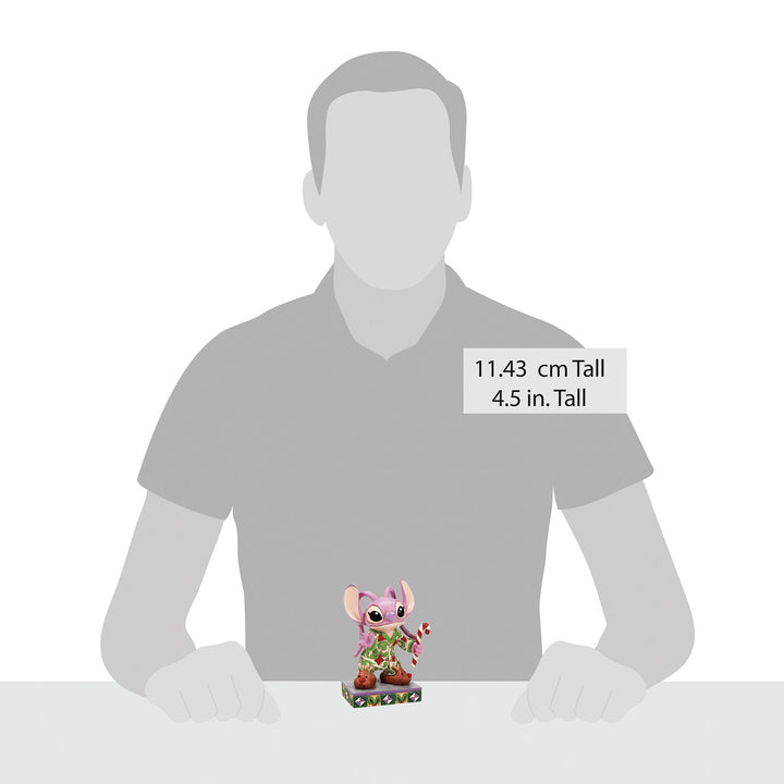 Jim Shore Disney Traditions: Angel In Christmas PJ's Personality Pose Figurine sparkle-castle