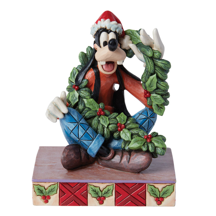 Jim Shore Disney Traditions: Christmas Goofy Personality Pose Figurine sparkle-castle
