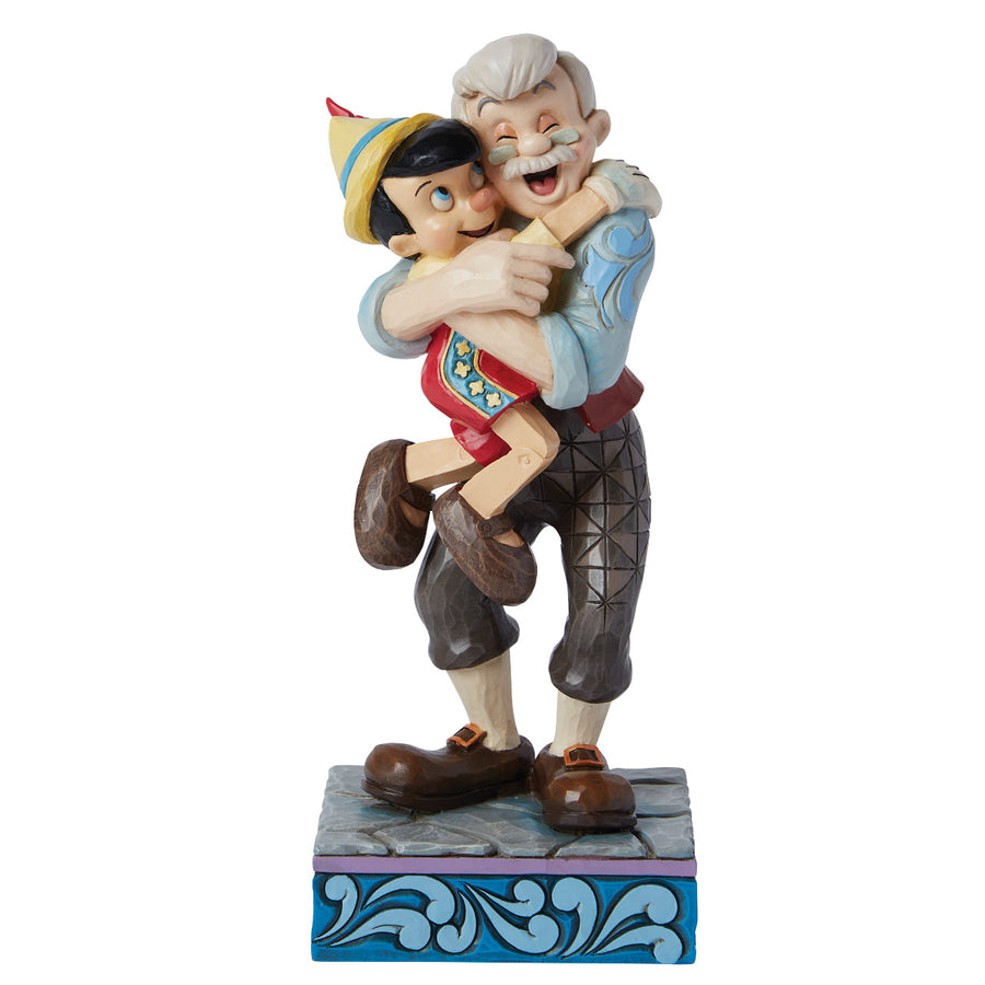 Jim Shore Disney Traditions: Gepetto & Pinocchio Figurine sparkle-castle